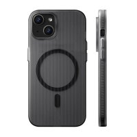 iPhone 15 Deksel Korrugerte MagSafe Svart