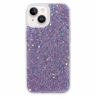 iPhone 15 Plus Deksel Glitterpaljetter Lilla