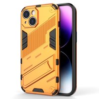 iPhone 15 Plus Deksel med Stativ Oransje