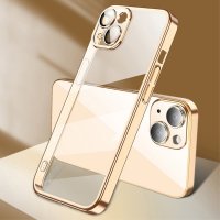 iPhone 15 Plus Deksel Belagt Kant Gull
