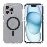iPhone 15 Pro Max Deksel Støtsikker MagSafe Grå