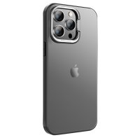 iPhone 15 Pro Deksel Camera Frame Kickstand Svart