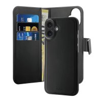 iPhone 16 Etui Wallet Detachable 2 in 1 Svart