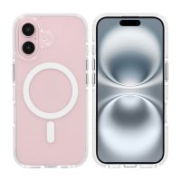 iPhone 16 Deksel Støtsikker MagSafe Hvit