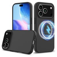 iPhone 17 Pro Max Deksel Silicone Feather Series MagSafe Raven Black