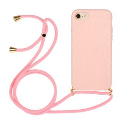 iPhone 6/6S/7/8/SE Deksel med Stropp Rosa