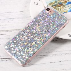 iPhone 7/8/SE 2020 Deksel Glitter Paljetter Sølv