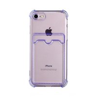 iPhone 7/iPhone 8/iPhone SE 2020/iPhone SE 2022 Deksel Kortholder Støtsikker Lilla