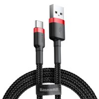 Kabel Cafule Cable USB-A/USB-C 3m Rød Svart