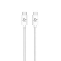 Kabel Cotton Braided USB-C/USB-C 1.5m Hvit