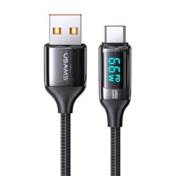 Kabel U78 Display USB-A/USB-C 1.2 m Svart