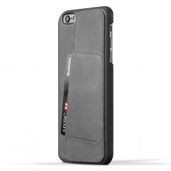 iPhone 6/6S Plus Deksel Full Leather Wallet Case Grå