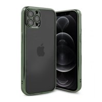 iPhone 12 Pro Deksel Glitter Transparent Støtsikker Grønn