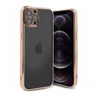 iPhone 12 Pro Deksel Glitter Transparent Støtsikker Gull