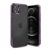 iPhone 12 Pro Deksel Glitter Transparent Støtsikker Lilla