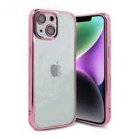 iPhone 14 Deksel Glitter Transparent Støtsikker Rosa