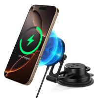 MagSafe Mobilholder til bil med Trådløs Lading OneTap Pro 4 Dashboard/Windshield