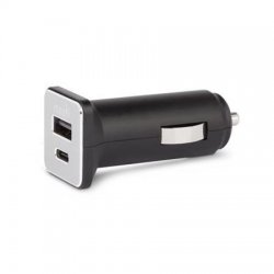 USB-C/USB-A Car Charger Svart