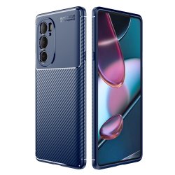Motorola edge 30 pro Deksel Karbonfibertekstur Blå