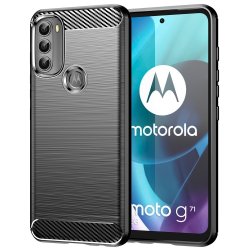 Motorola moto g71 5G Deksel Børstet Karbonfibertekstur Svart