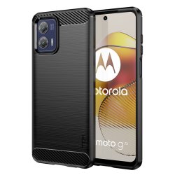 Motorola Moto G73 5G Deksel Børstet Karbonfibertekstur Svart