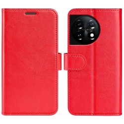 OnePlus 11 Etui Skinntekstur Rød