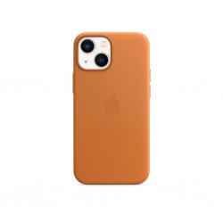 Original iPhone 13 Deksel Leather Case MagSafe Golden Brown