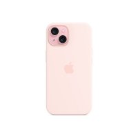 Original iPhone 15 Deksel Silicone Case MagSafe Light Pink