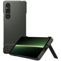 Original Xperia 1 V Deksel Style Cover with Stand Khaki Green