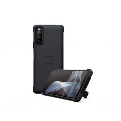 Original Xperia 10 III Deksel Style Cover with Stand Svart