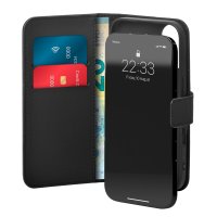 iPhone 16 Etui Wallet Stand Svart