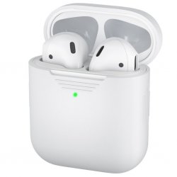 AirPods (1/2) Deksel PodSkinz Skyddande SilikonDeksel HHvit