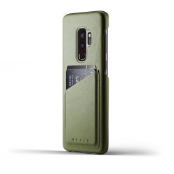 Samsung Galaxy S9 Plus Deksel Full Leather Wallet Case Olive Green