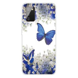 Samsung Galaxy A02s Deksel Motiv Sommerfugl og Blomst