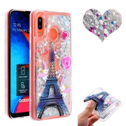 Samsung Galaxy A40 Deksel Glitter Motiv Eiffeltornet