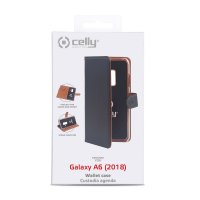 Samsung Galaxy A6 2018 Etui Wally Wallet Case Svart
