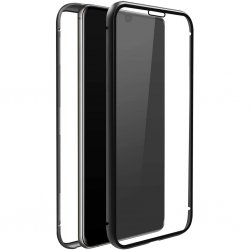 Samsung Galaxy A72 Deksel 360° Real Glass Case Svart Transparent