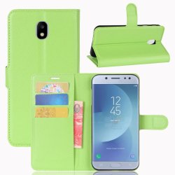 Samsung Galaxy J3 2017 PlånboksEtui Litchi PU-skinn Grønn