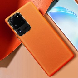 Samsung Galaxy S20 Ultra Deksel Nappatekstur Oransje