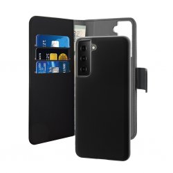 Samsung Galaxy S21 FE Etui Wallet Detachable 2 in 1 Svart
