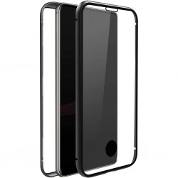 Samsung Galaxy S21 Deksel 360° Real Glass Case Svart Transparent
