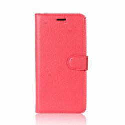 Samsung Galaxy S9 Plånboksetui PU-skinn Litchi Rød