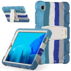 Samsung Galaxy Tab A7 Lite T220 T225 Deksel med Stativ Blå Striper