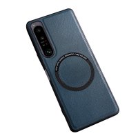 Sony Xperia 1 V Deksel Kunstlæder MagSafe Blå