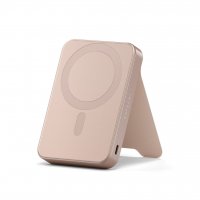 OntheGo Qi2 10K MagSafe-powerbank med stativ Desert Rose