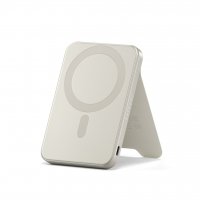 OntheGo Qi2 5K MagSafe-powerbank med stativ sand