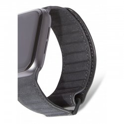 Leather Magnetic Traction Strap Apple Watch 38/40/41/42mm Black