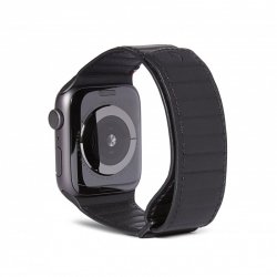 Leather Magnetic Traction Strap Apple Watch 44/45/46mm/Apple Watch Ultra Black