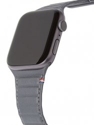 Leather Magnetic Traction Strap Apple Watch 38/40/41/42mm Antracite