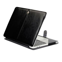 MacBook Pro 13 Touch Bar (A1706 A1708 A1989 A2159) Etui PU-skinn Svart